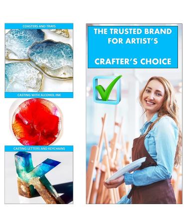 Epoxy Resin Art Coating - Crystal Clear Formula for Artists - Ideal for Casting, Geodes, River Tables, Jewelry - Non-Toxic (32 Oz Kit) - Buy Online on GoSupps.com