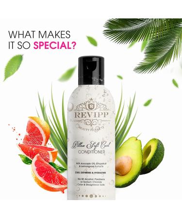 REVIPP Beauty Deep Conditioner for Curly Hair - Hydrating 8oz Conditioner with Avocado Oil & Lemongrass for Dry Damaged Hair - International Shipping Available - Buy Online on GoSupps.com