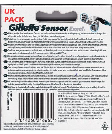Gillette Sensor Excel Razor Blades - 30 Count (3 x 10 Pack) | Buy Online - Buy Online on GoSupps.com