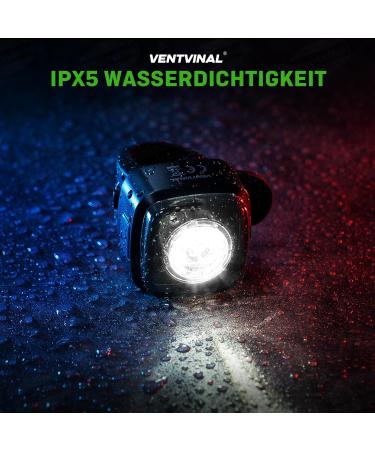 Buy Ventvinal LED Bicycle Lights - 30 Lux Front Lamp StVZO Approved IPX5 Waterproof USB-C for All Bikes - Fast International Shipping - Buy Online on GoSupps.com