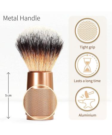 Bambaw Synthetic Shaving Brush Rose Gold - Vegan Brush for Razor Bumps, Ingrown Hair & Razor Burn Treatment - Buy Online on GoSupps.com