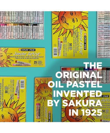 Sakura Cray-Pas Junior Artist Oil Pastel Set - 25 Vibrant Colors for Kids & Artists - Buy Online on GoSupps.com