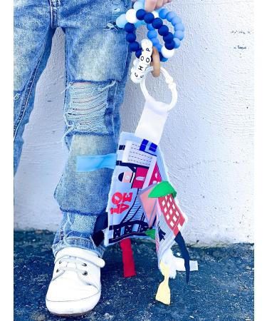 Baby Jack & Co 8x8 Learning Lovey Philadelphia Tag Toy for Babies - Crinkle Soft Toy - USA Cities & Shapes - BPA Free - Ideal Baby Gift - Buy Online on GoSupps.com