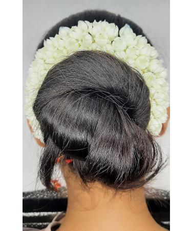 Jasmine Mogra Artificial Hair Gajra Juda Gazra for Women - White Medium - Buy Online on GoSupps.com