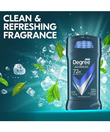 Degree Men Advanced Protection Antiperspirant Deodorant 72-Hour Sweat and Odor Protection 2.7 oz Pack of 4 Cool Rush with MotionSense Technology - Buy Online on GoSupps.com