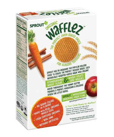 Buy Sprout Organic Wafflez - Apple Carrot Cinnamon | 5 Packets (0.63 oz each) - Buy Online on GoSupps.com