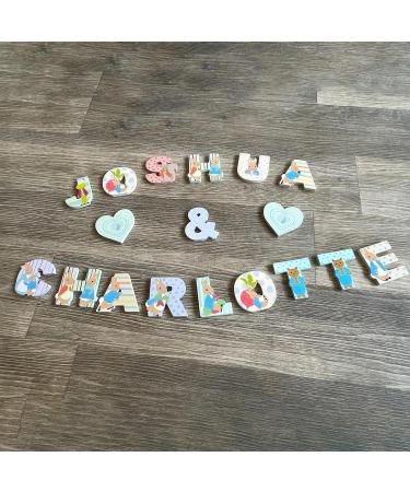 Orange Tree Toys Peter Rabbit Wooden Letter X with Mr. Bouncer - Personalized Baby Name Alphabet Animal Decor for Nursery, Boys and Girls - Buy Online on GoSupps.com