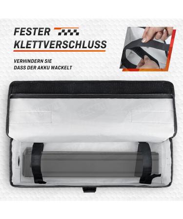 HENMI Ebike Battery Bag - 1000 C Fireproof Storage & Transport | Safe Charging 49x15x15 cm - Buy Online on GoSupps.com
