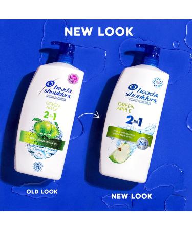 Head & Shoulders Green Apple 2-in-1 Shampoo + Conditioner 835ML White Green Blue - Buy Online on GoSupps.com