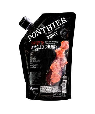 Food-united cherries puree puree cherry fruit puree from Ponthier 1kg fruit smoothie-bowl-sorbet water cocktail spritzer juice with selected fruits of the highest quality 1 kg