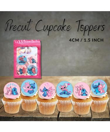 Stitch And Angel Cupcake Toppers (PRECUT Optional) Edible Stitch Cake Topper Stitch Birthday Decorations Lilo And Stitch Cake Topper Stitch Cake Decorations (PRECUT 12) 12 PRECUT - Buy Online on GoSupps.com