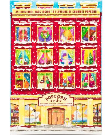 Popcorn Shed Gourmet Popcorn Christmas Advent Calendar 2023 24 Days of Popcorn - 6 Luxury Flavours All Natural and Vegetarian Foodie Gift Non-Chocolate Advent Calendar Gourmet Popcorn Advent Calendar 2023 - Buy Online on GoSupps.com