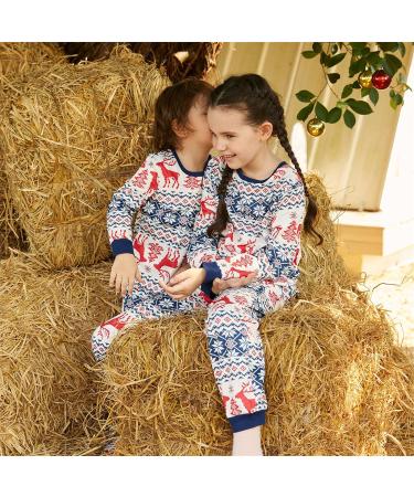 PatPat Family Christmas PJs Matching Sets - Reindeer & Snowflake Patterned Sleepwear for Couples & Kids - Men's XXL Blue/White - Buy Online on GoSupps.com