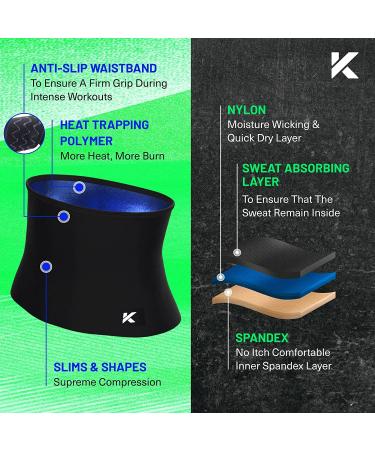 Kewlioo Men's Heat Trapping Waist Toner - Sweat Body Shaper Vest | Sauna Suits for Men | Shapewear Compression Top Shirt - Buy Online on GoSupps.com