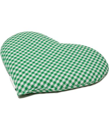 Flaxseed Heart Pillow 30x25cm - Green-White Heat & Grain Pillow - Perfect Charming Gift - Buy Online on GoSupps.com