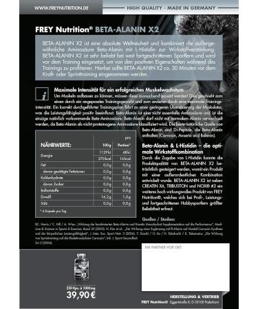Frey Nutrition Beta-Alanine X2 - 250g | Premium Pre-Workout Supplement for Enhanced Performance & Endurance - Buy Online on GoSupps.com
