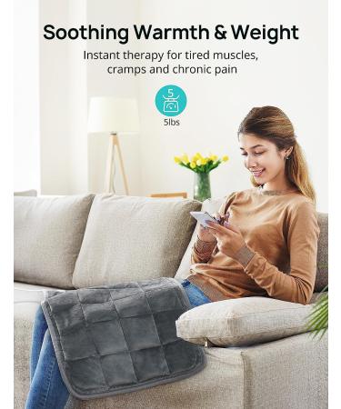 17''x 33 Extra-Large Weighted Heating Pad for Back Pain Relief | 6 Heat Settings, 2H Auto Shut-Off | BPA-Free Beads Heat Pad for Shoulder, Arms, Legs | Washable | EVAJOY EJ-BD013 - Buy Online on GoSupps.com