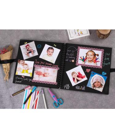 12x12 Inch Wedding Scrapbook Photo Album with 216 Photo Corners - 60 Pages, Black - Buy Online on GoSupps.com