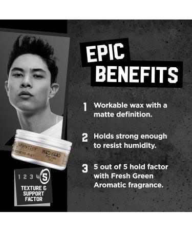 Bed Head Men Matte Separation Workable Wax by TIGI 3oz 3pk - Pack of 3 - Buy Online on GoSupps.com