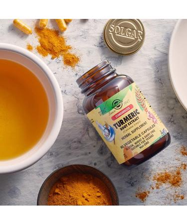 Solgar Turmeric Root Extract - 60 Vegetarian Capsules for Joint Health & Inflammation - Buy Online on GoSupps.com