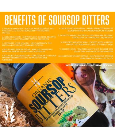 Gennaio Naturals Organic Blackseed Bitters and Soursop Bitters 16 oz Natural Digestive Support Supplement (2Pack) - Buy Online on GoSupps.com