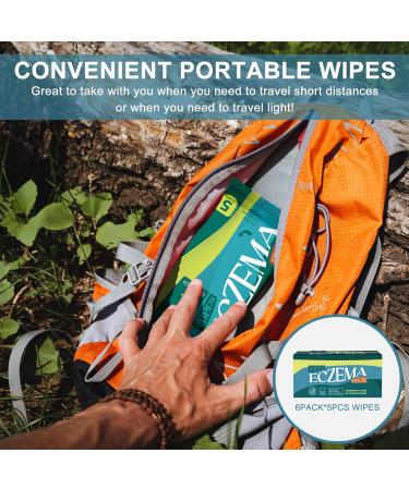 NATOUCH Eczema Wipes All-Natural Fast Acting Eczema Relief Instantly Soothes & Cools Itching cracking and drying Skin Protectant Organic Wipes - Buy Online on GoSupps.com