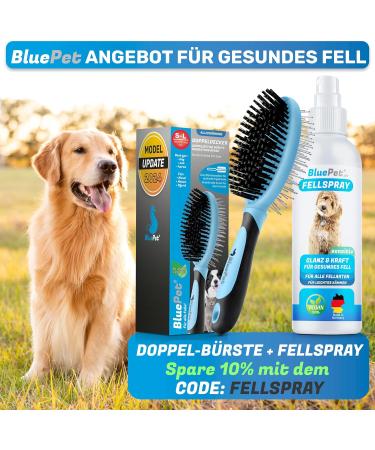 Bluepet Double-Decker 2-in-1 Dog Brush | Long & Short Hair | Perfect for Puppies & Cats | Daily Fur Care Tool - Pink - Buy Online on GoSupps.com