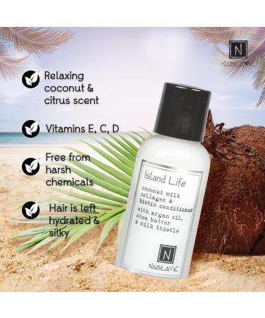 Island Life Coconut Milk Conditioner - Biotin & Collagen with Vitamin B7 Argan Oil & Shea Butter for All Hair Types - 9 oz - Buy Online on GoSupps.com