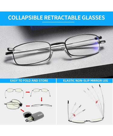 Buy Compact Foldable Blue Light Blocking Reading Glasses - UV Protection 2 Pack Red/Black +1.75 | Stylish Readers for Men & Women - Buy Online on GoSupps.com