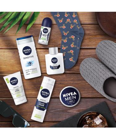 NIVEA MEN Relax & Care Gift Set - Shower Gel, Face Wash, Anti-Perspirant, Moisturising Cream & More | 8-Piece Set with Slippers and Socks - Buy Online on GoSupps.com