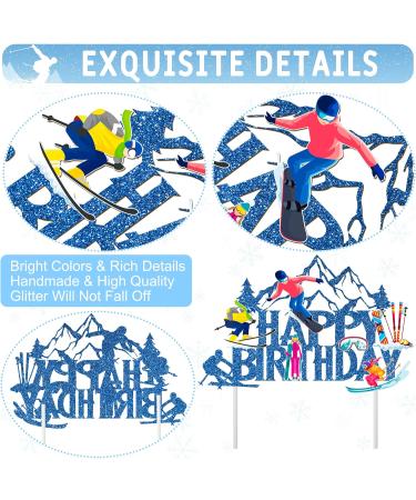 iPartyFun Skiing Theme Birthday Party Cake Topper - Buy Online on GoSupps.com