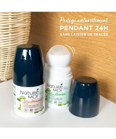  Natur moi Natur Moi - Roll-on Deodorant - 24-hour effectiveness - Men's deodorant with organic aloe vera and magnesium - Woody fragrance - 99% natural origin - 50 ml - Made in France - Buy Online on GoSupps.com
