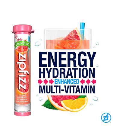 Zipfizz Healthy Sports Energy Mix - Vitamin B12 Pink Grapefruit - 20 Tubes (0.39 oz each) - Buy Online on GoSupps.com