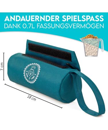 Dog is K nig Feed Bag for Dogs - Dummy for Training | Includes Treats & Training Book | Petrol Blue Training Dummy - Buy Online on GoSupps.com