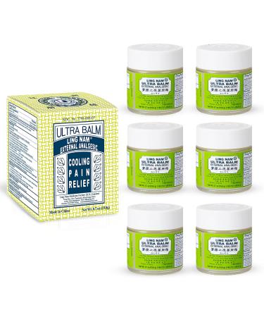 Ling Nam Ultra Balm External Analgesic for Cooling Pain Relief Simple Backache Arthritis Strains Bruises Sprain Muscle Pain Muscle Soreness 0.7oz/19.8g (Pack of 6)