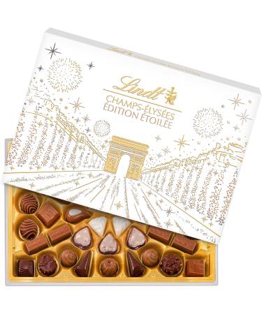 Lindt - Bo te CHAMPS- LYS ES dition toil e - Assortiment de Chocolats au Lait Noirs et Blancs - Pralin s Croustillants et Onctueux - Id al pour No l 465g - Buy Online on GoSupps.com