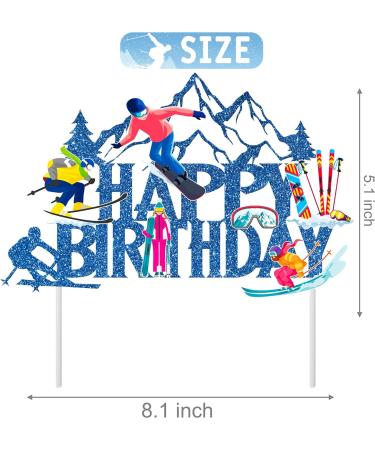 iPartyFun Skiing Theme Birthday Party Cake Topper - Buy Online on GoSupps.com