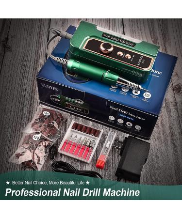 KUIIYER 35000RPM Electric Nail Drill Kit - 66Pcs Portable Cordless Rechargeable All-Metal Nail File Set for Acrylic Nails - Professional DIY Manicure Pedicure Tool - Buy Online on GoSupps.com