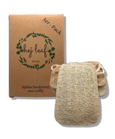 Hej Leaf Luffa sponge kitchen sponge Luffa biodegradable 3 set shower sponge sustainable luffa sponge body zero waste 100% biological luffa sponge cucumber reusable