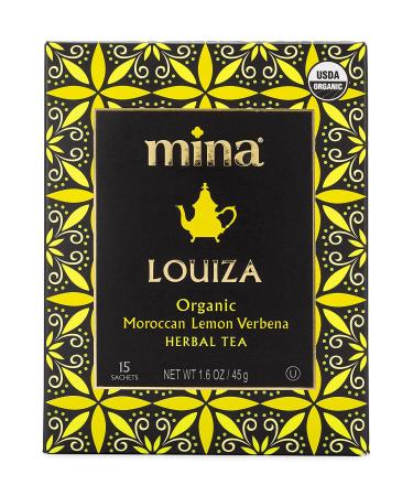 Organic Moroccan Lemon Verbena Herbal Tea Bags - 15 Biodegradable Sachets | Mina Louiza - Buy Online on GoSupps.com