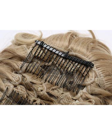 Drawstring Curly Updo Hair Extensions in Sandy & Bleach Blonde - Buy Online on GoSupps.com