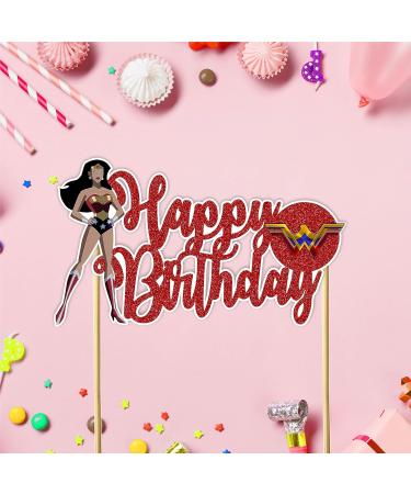 Seyal Wondr Woman Happy Birthday Cake Topper - Buy Online on GoSupps.com