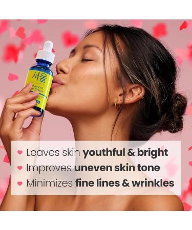 SeoulCeuticals 5% Niacinamide & Snail Mucin Essence Serum - Anti-Aging Cruelty Free Korean Skin Care | Hydrating K Beauty 1oz - Buy Online on GoSupps.com