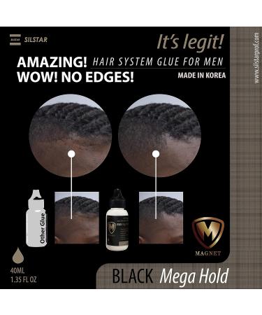 Magnet Wig Glue for Men - 1.35oz MEGA Hold, Fast Drying, Oil-Resistant | Ideal for Frontal Closure, Toupee, Man Weave | Waterproof & Moisture Control | Made in Korea - Buy Online on GoSupps.com