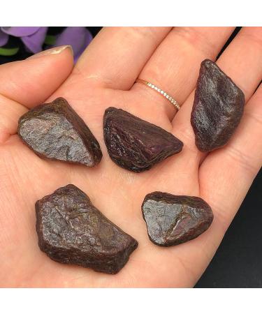Natural Crystal Rough Natural Crystal 5pcs Natural Red Corundum Raw Stones Natural Rough Gemstone Crystal Specimen Stone Collection - Buy Online on GoSupps.com