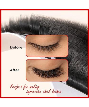 LASH SUPPLY Classic Eyelash Extension Supplies C/J/LD/D Curl 8-20mm Mixed Length Pack 0.20-D - Soft Lightweight Fake Lashes - Buy Online on GoSupps.com
