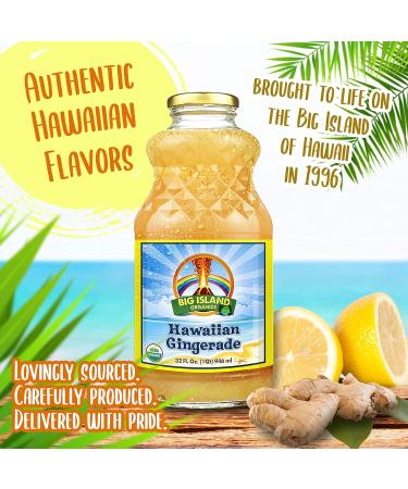 Big Island Organics Hawaiian Gingerade Made with 100% USDA Organic Ginger Juice & Lemon Juice Natural Remedy with Fresh Ginger Juice 32 oz (Single Bottle) - Buy Online on GoSupps.com