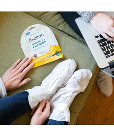 Aveeno Repairing CICA Foot Mask with Prebiotic Oat and Shea Butter - 2 Single-Use Slippers - Buy Online on GoSupps.com
