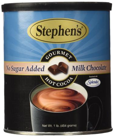 Stephen's No Sugar Added Milk Chocolate Hot Cocoa, 1 LB (Pack - 1) chocolate 1 Pound (Pack of 1)