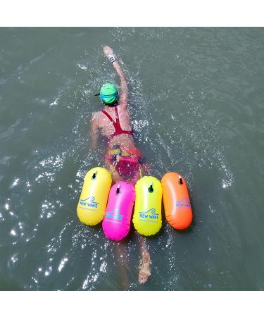 New Wave Swim Bubble - Yellow Safety Swim Buoy for Open Water Swimmers and Triathletes - Buy Online on GoSupps.com